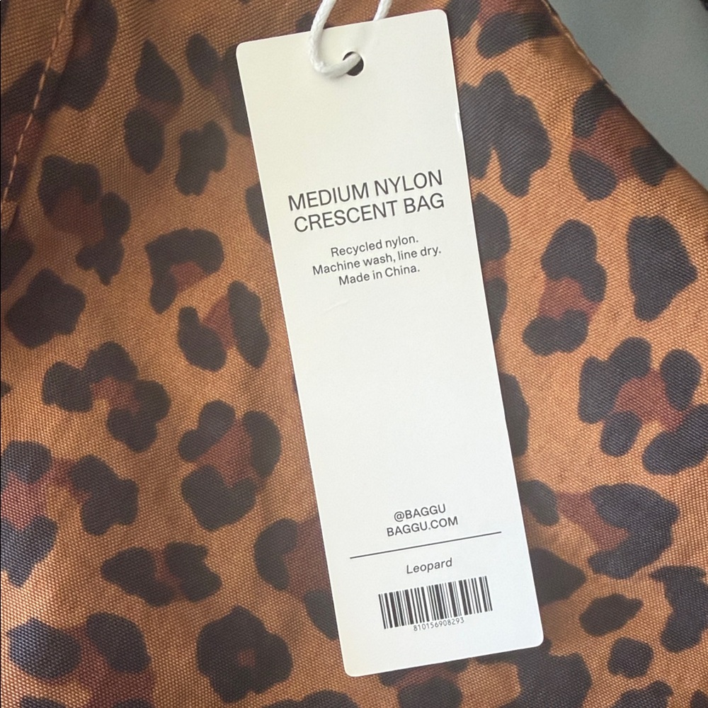 BAGGU Leopard Print medium Shoulder Bag - Picture 2 of 3